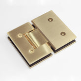 FORGE SHOWER HINGE GLASS TO GLASS 180 Degrees 10mm glass - Brushed Brass
